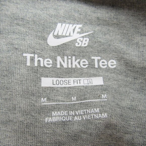 Nike SB Skate Long Sleeve Shirt Mens Size Medium Grey Heather NEW - Picture 7 of 9